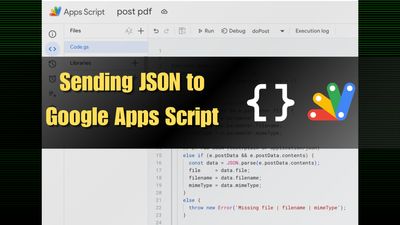 So you want to send JSON to a Google Apps Script Web App...